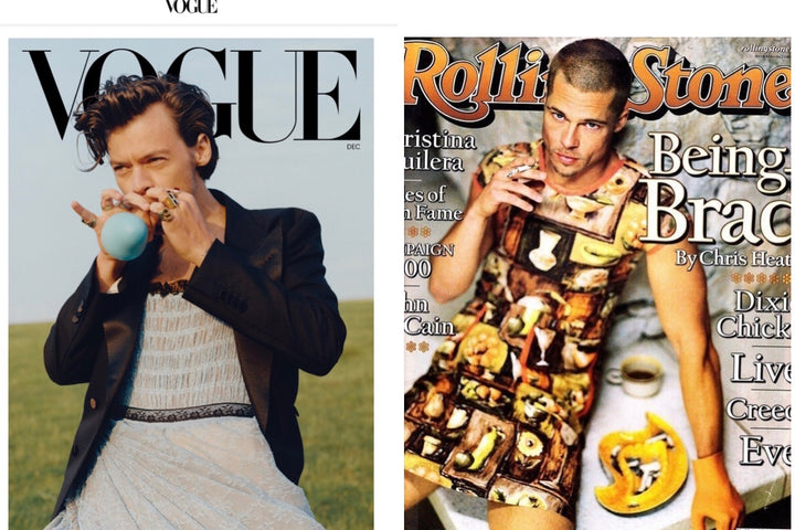 VOGUE with Harry Styles, Rolling Stone Brad Pitt